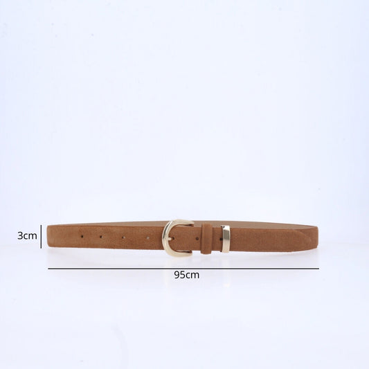 Classic Suede Buckle Belt