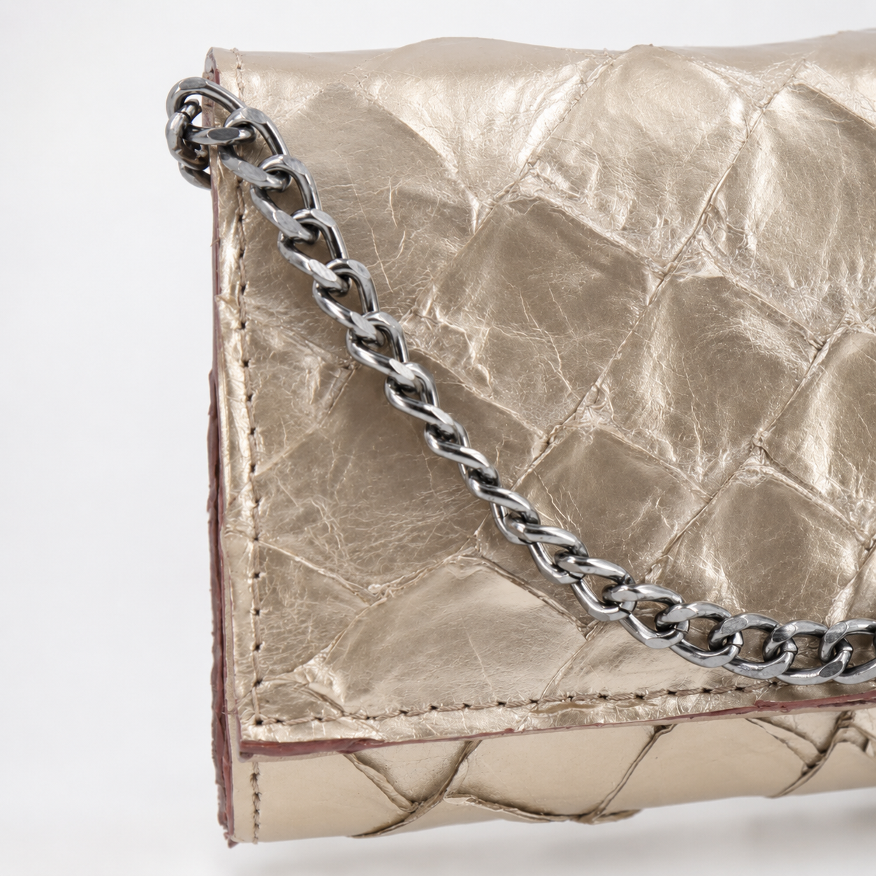 Aurea Pirarucu Leather Clutch