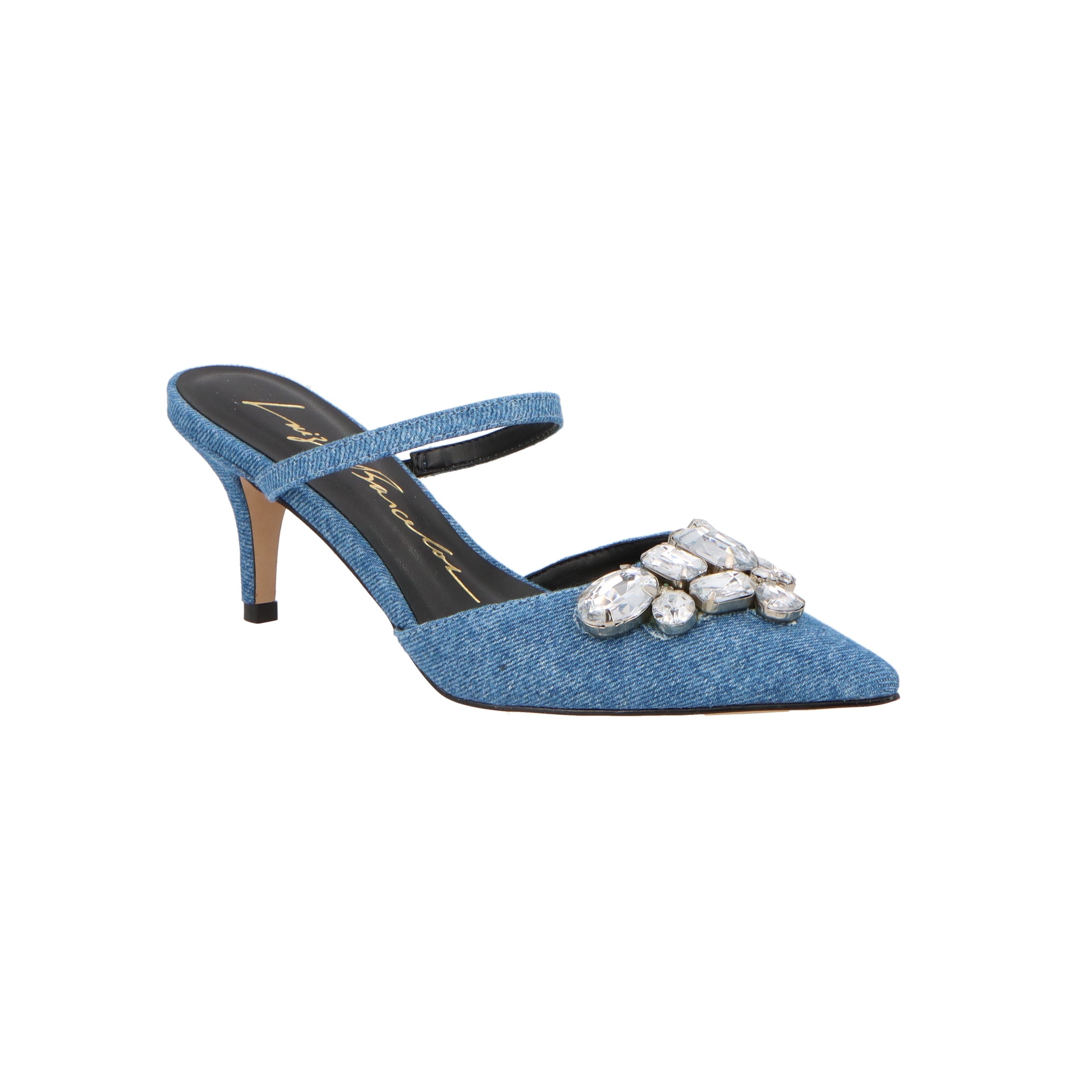 LB Crystal Denim Mule