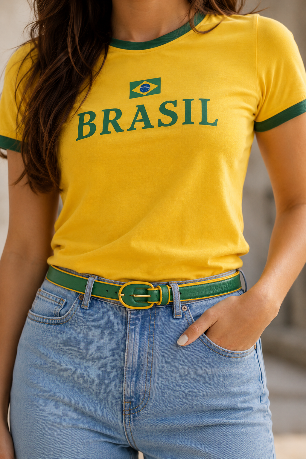 Rio Contrast Leather Belt
