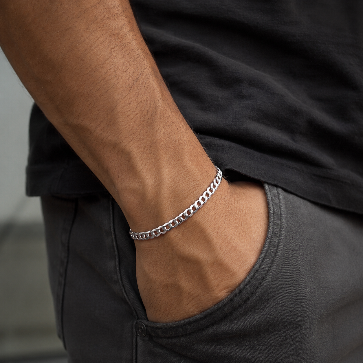 Sterling Curb Bracelet