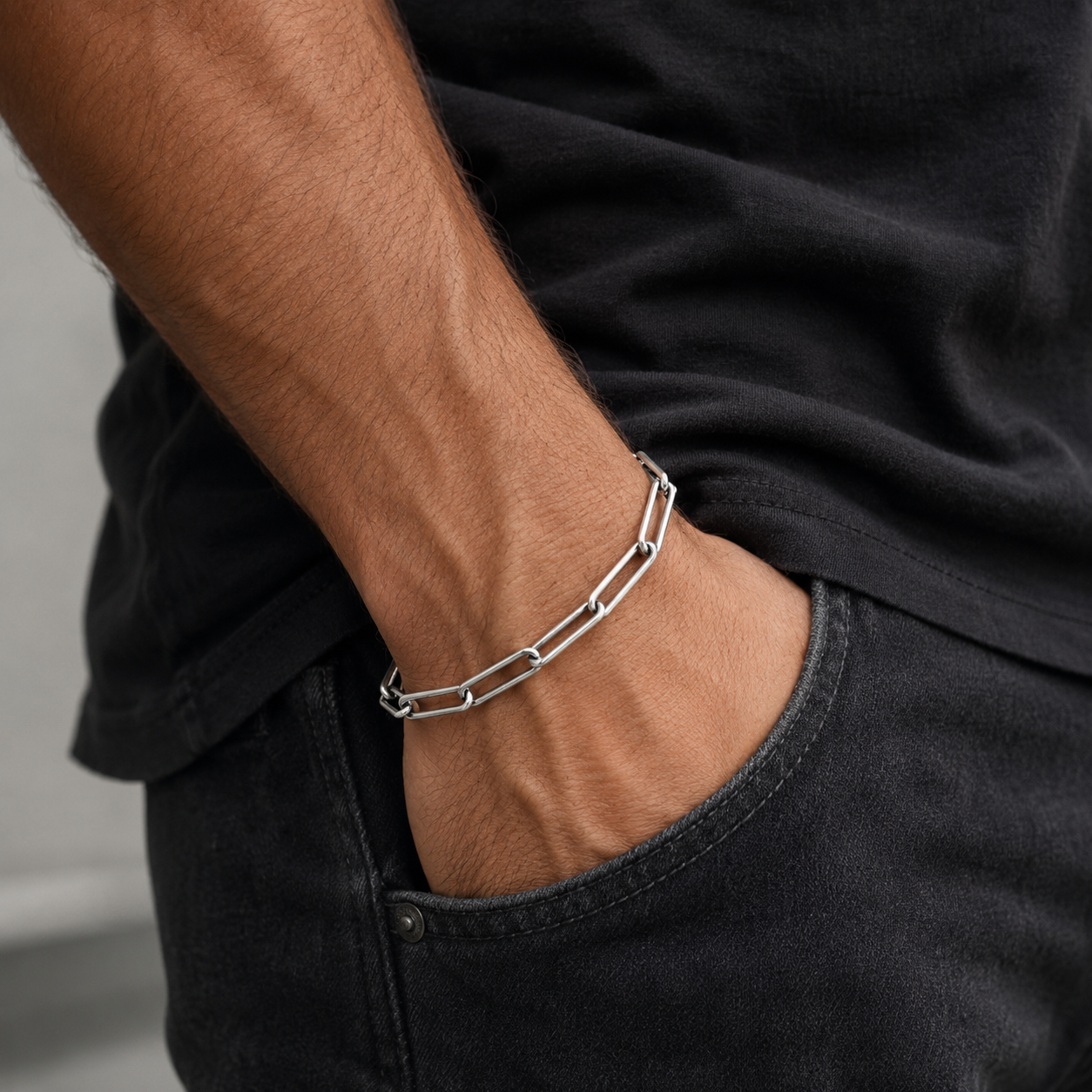 Sterling Paperclip Bracelet