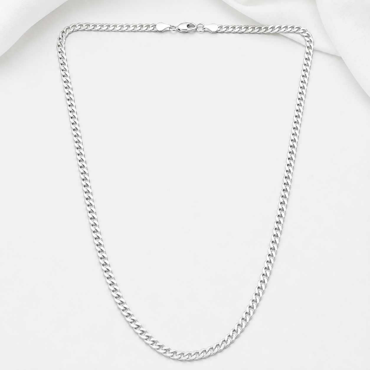 Sterling Curb Necklace