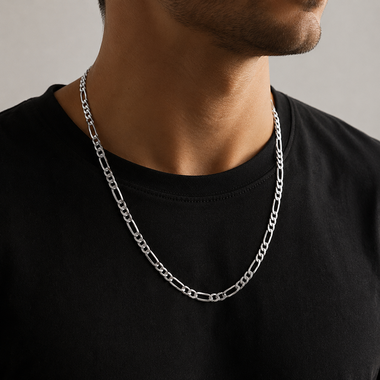 Sterling Figaro Necklace