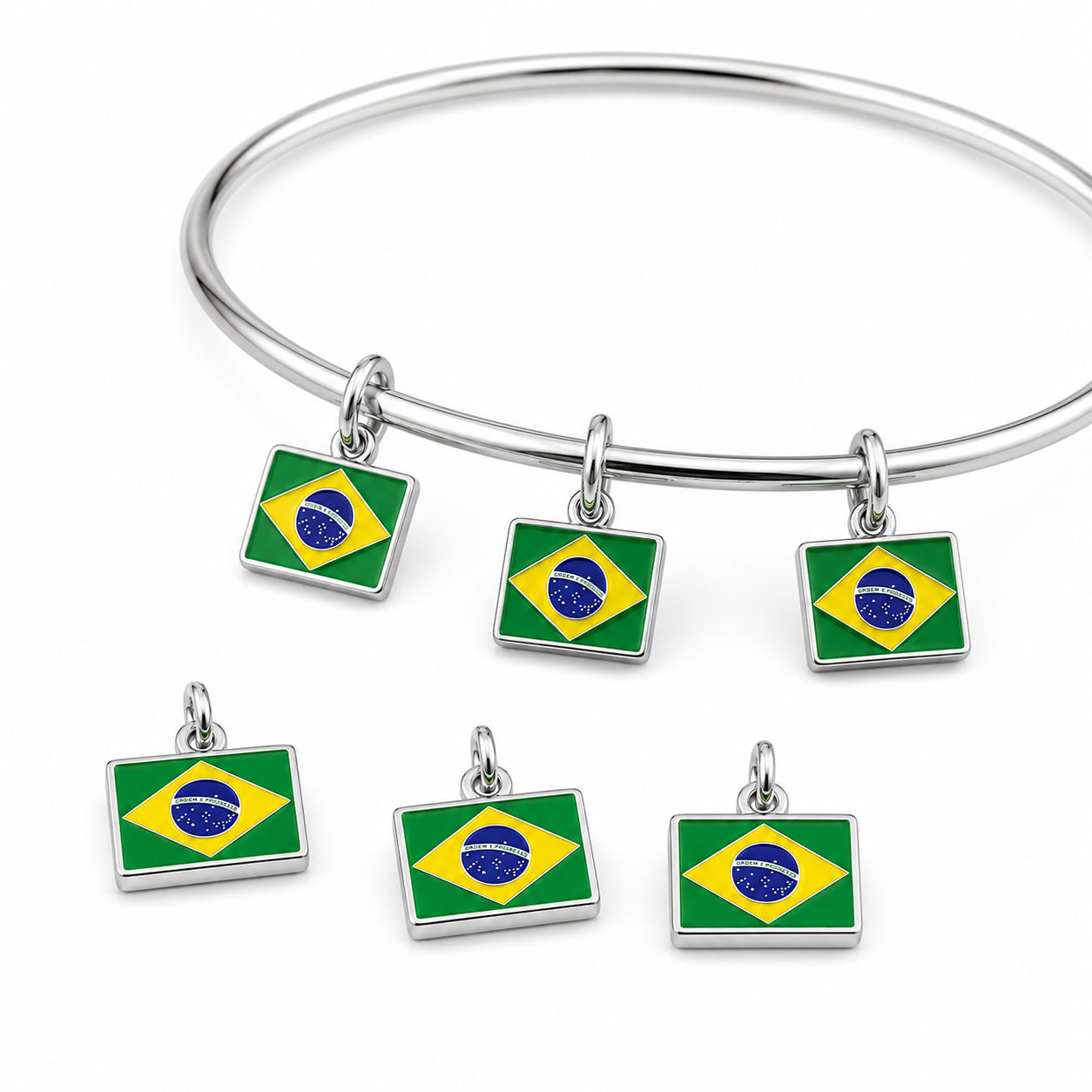 Brazil Flag Charm