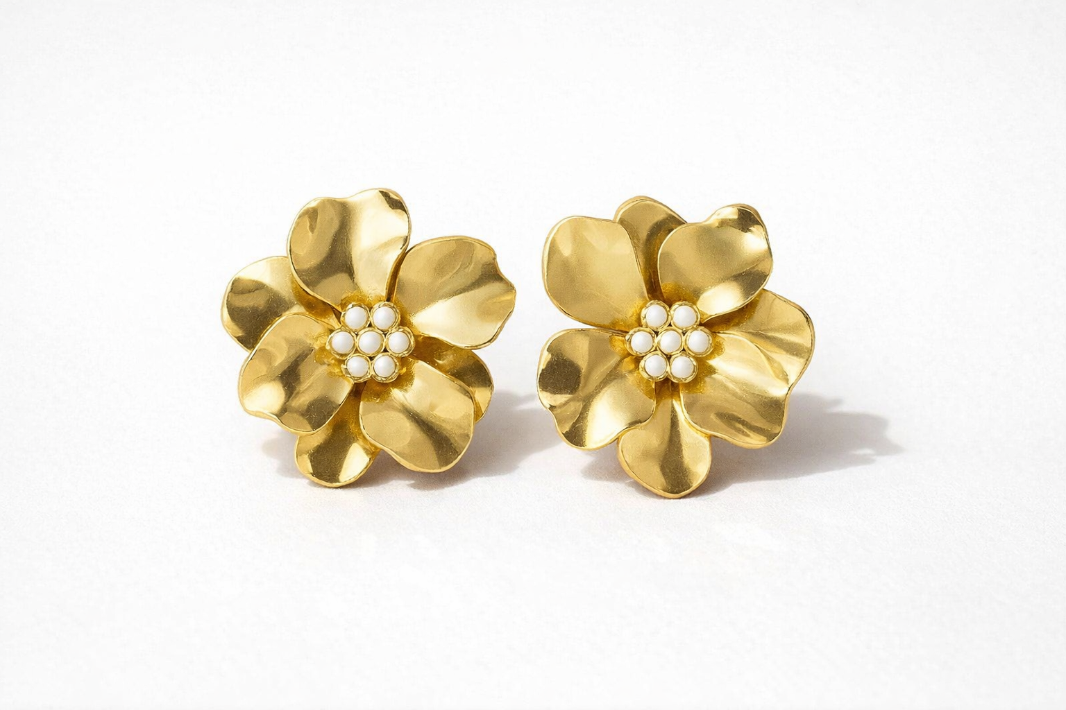 Golden Flower Earrings