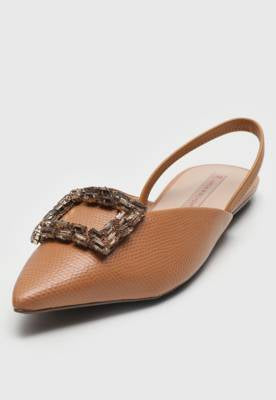 JB Amber Buckle Flat