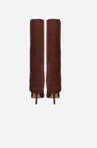 Drape Zip Suede Boot
