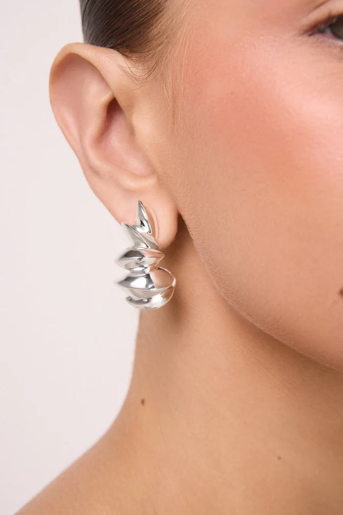 Trama Hoop Earrings