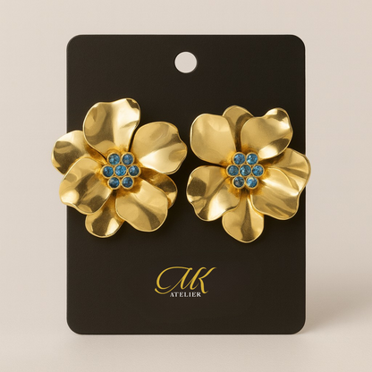 Golden Flower Earrings