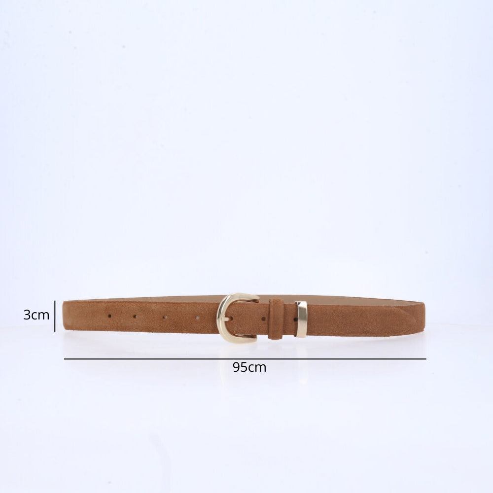 Classic Suede Buckle Belt