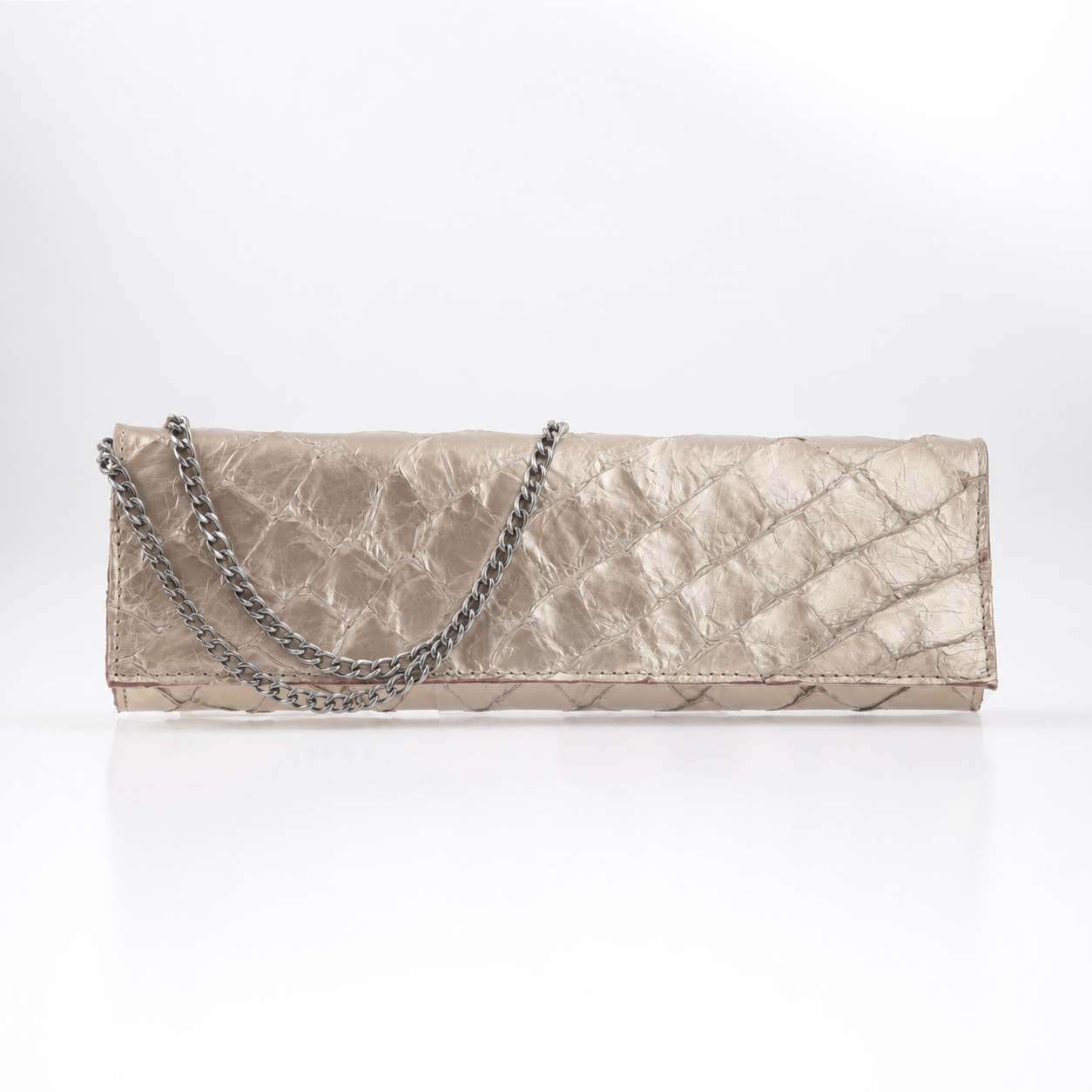 Aurea Pirarucu Leather Clutch