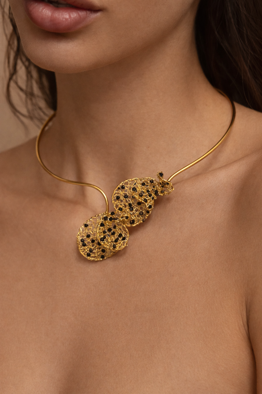 Noir Bloom Statement Choker