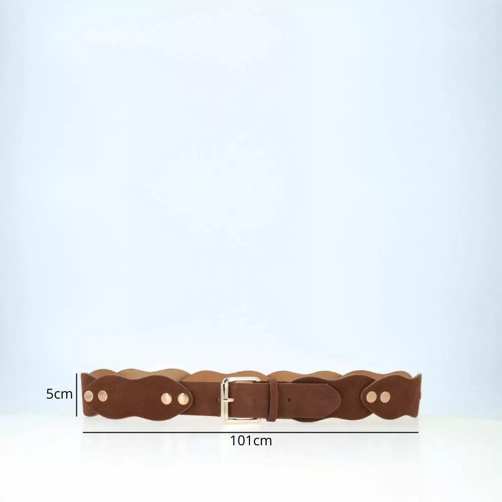 Wavy Suede Belt