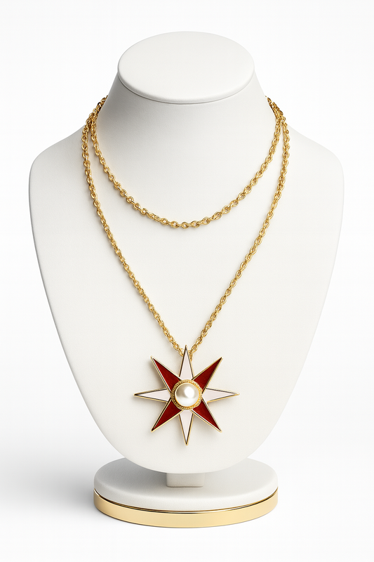Navy Star Necklace