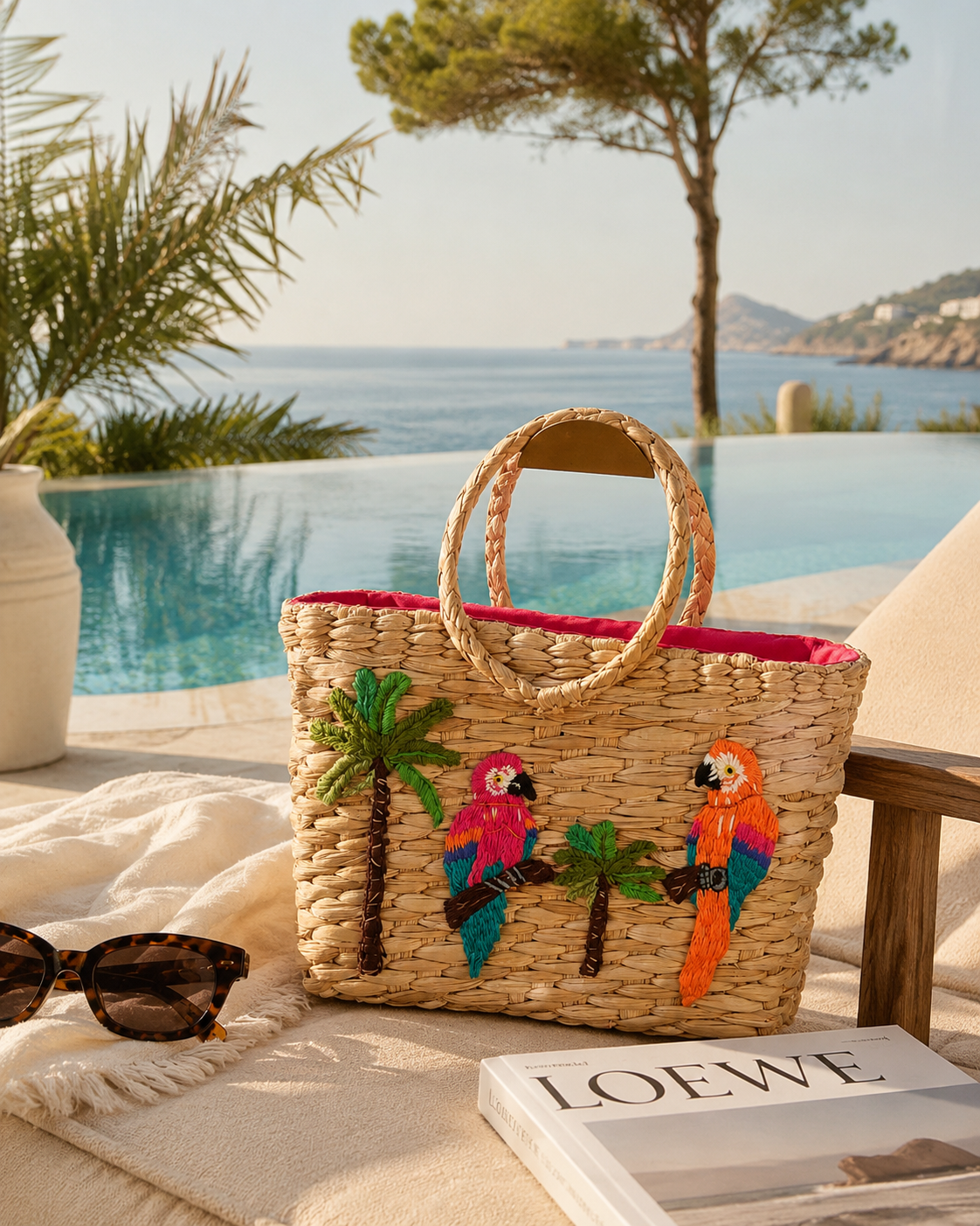 Bahia Handwoven Raffia Tote