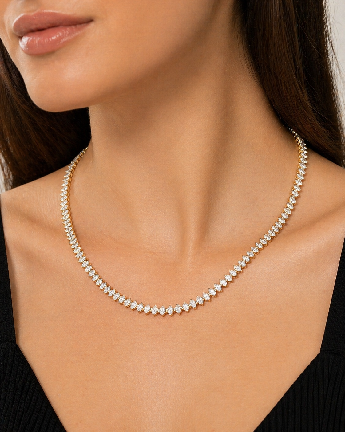 Marquise Tennis Necklace