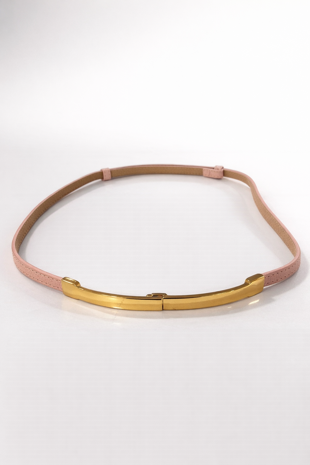 Lucent Bar Leather Belt