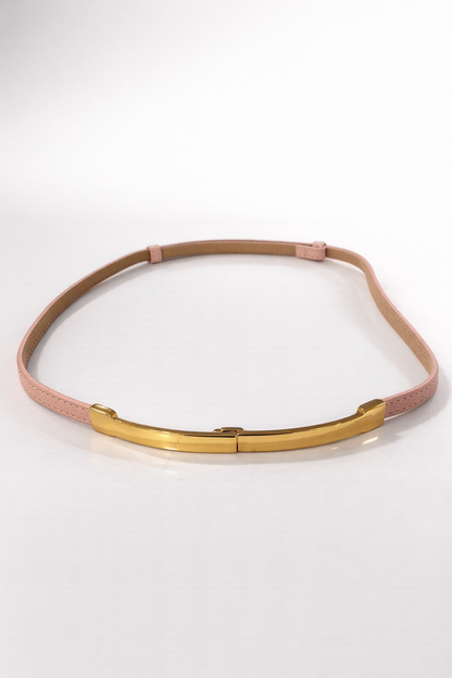 Lucent Bar Leather Belt