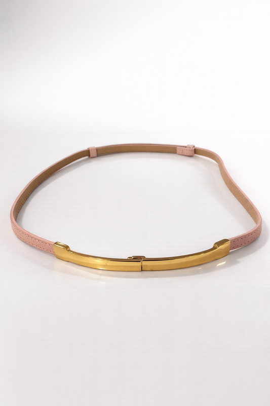 Lucent Bar Leather Belt