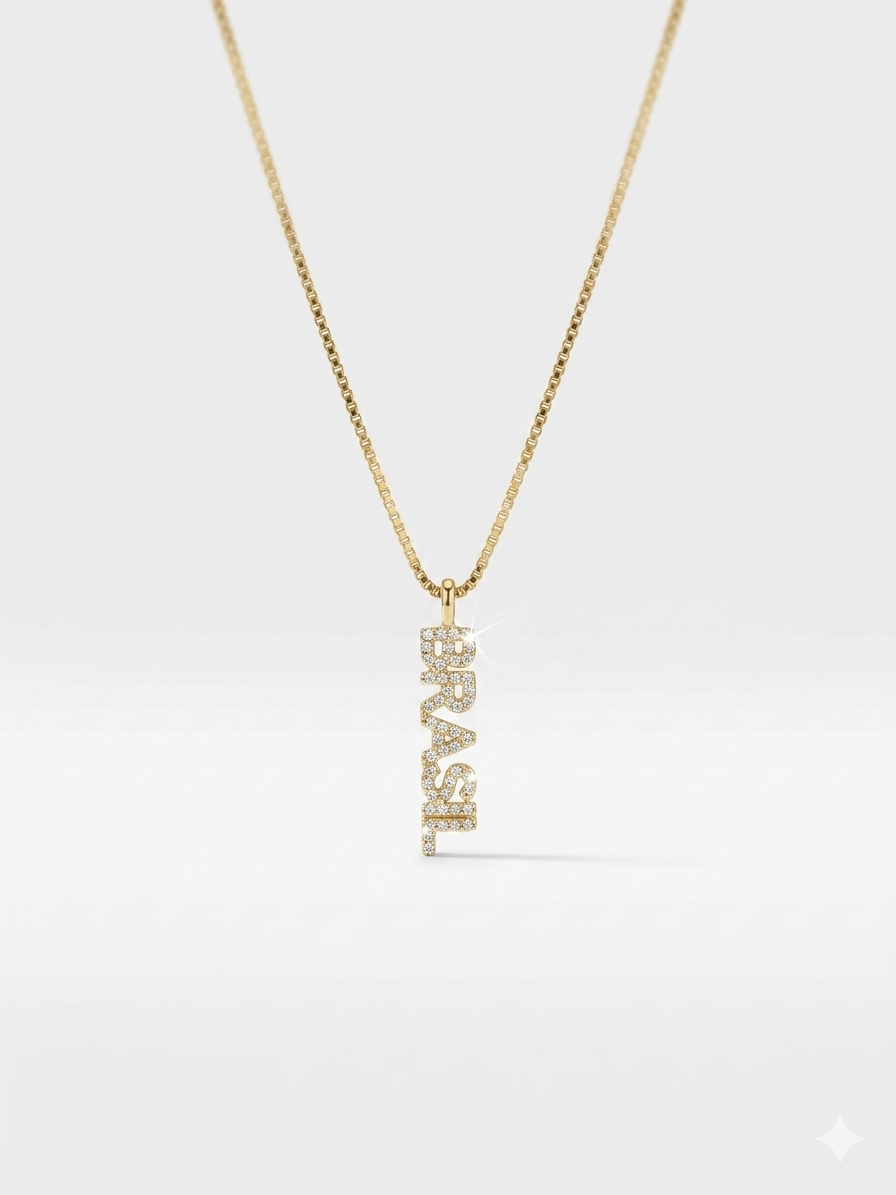 Brazil Script Necklace