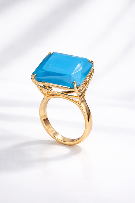 Azure Adjustable Ring