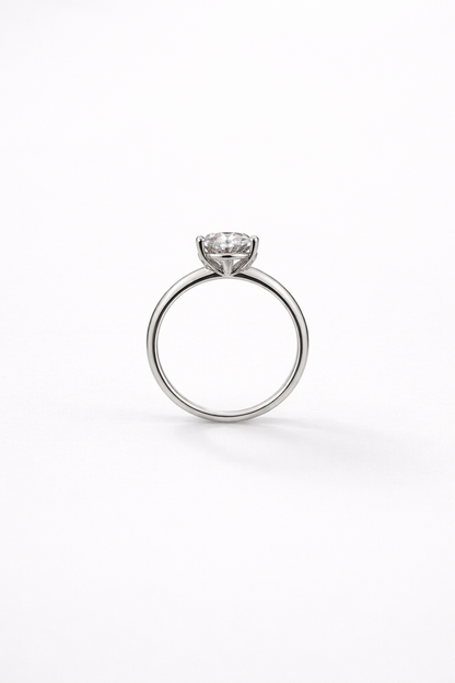 Lumera Crest Solitaire Ring