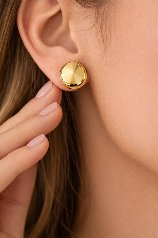 Aura Dome Gold Earrings