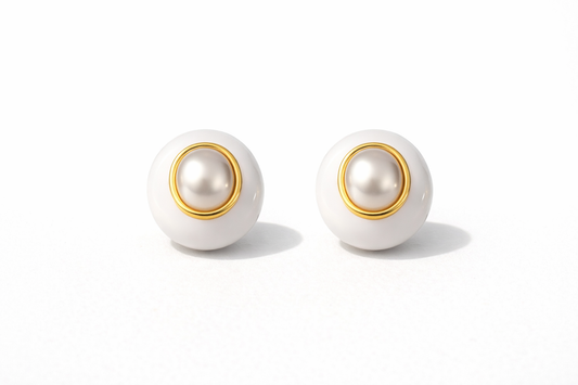 Luna Enamel Clip Earrings