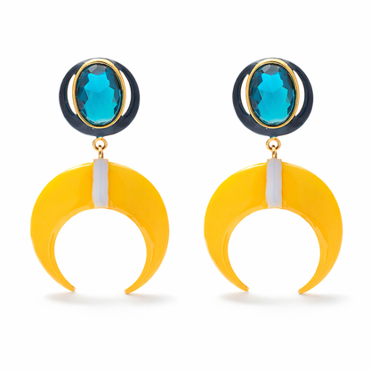 Lua Crescent Drop Earrings