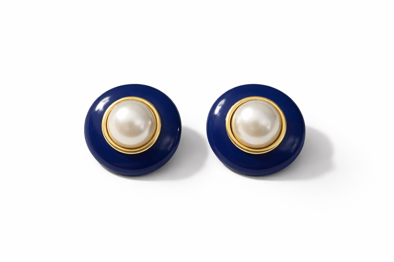 Luna Enamel Clip Earrings