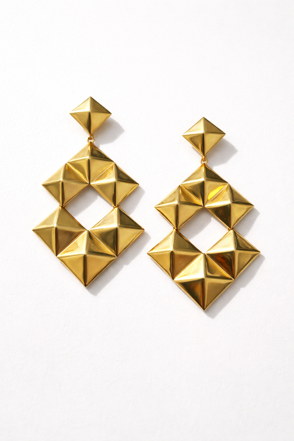Pyramid Drop Earrings
