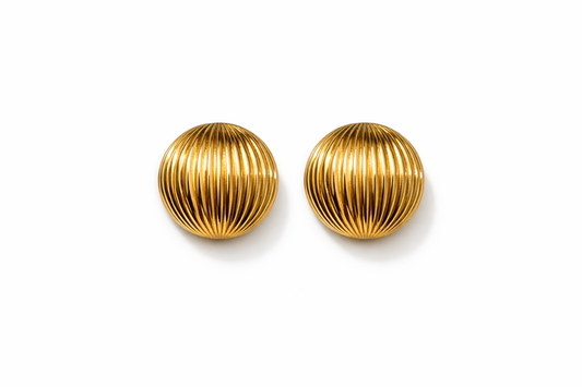 Soleil Ribbed Clip-On Earrings