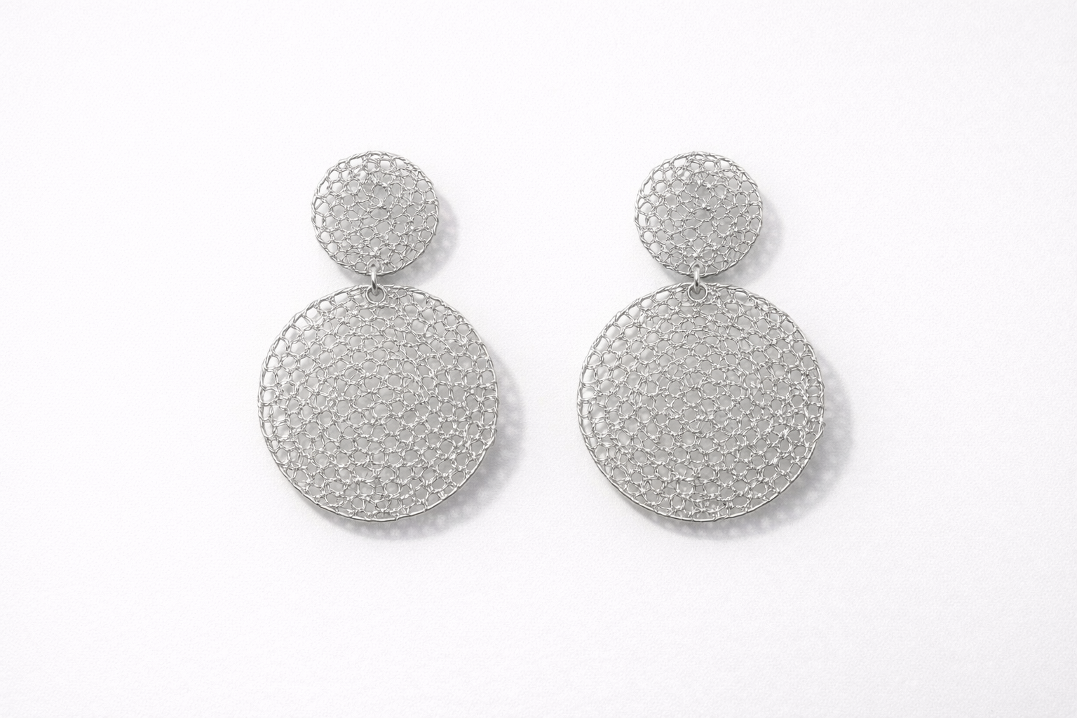 Luma Crochet Double Disc Earrings