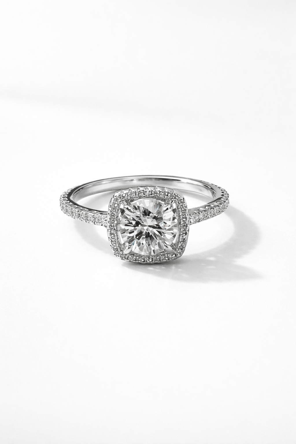 Lumera Halo Cushion Ring