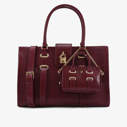 JB Bellagio Satchel Burgundy Royale