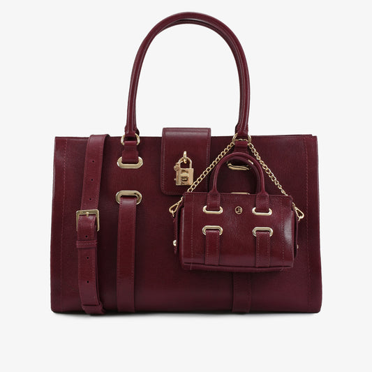 JB Bellagio Satchel Burgundy Royale