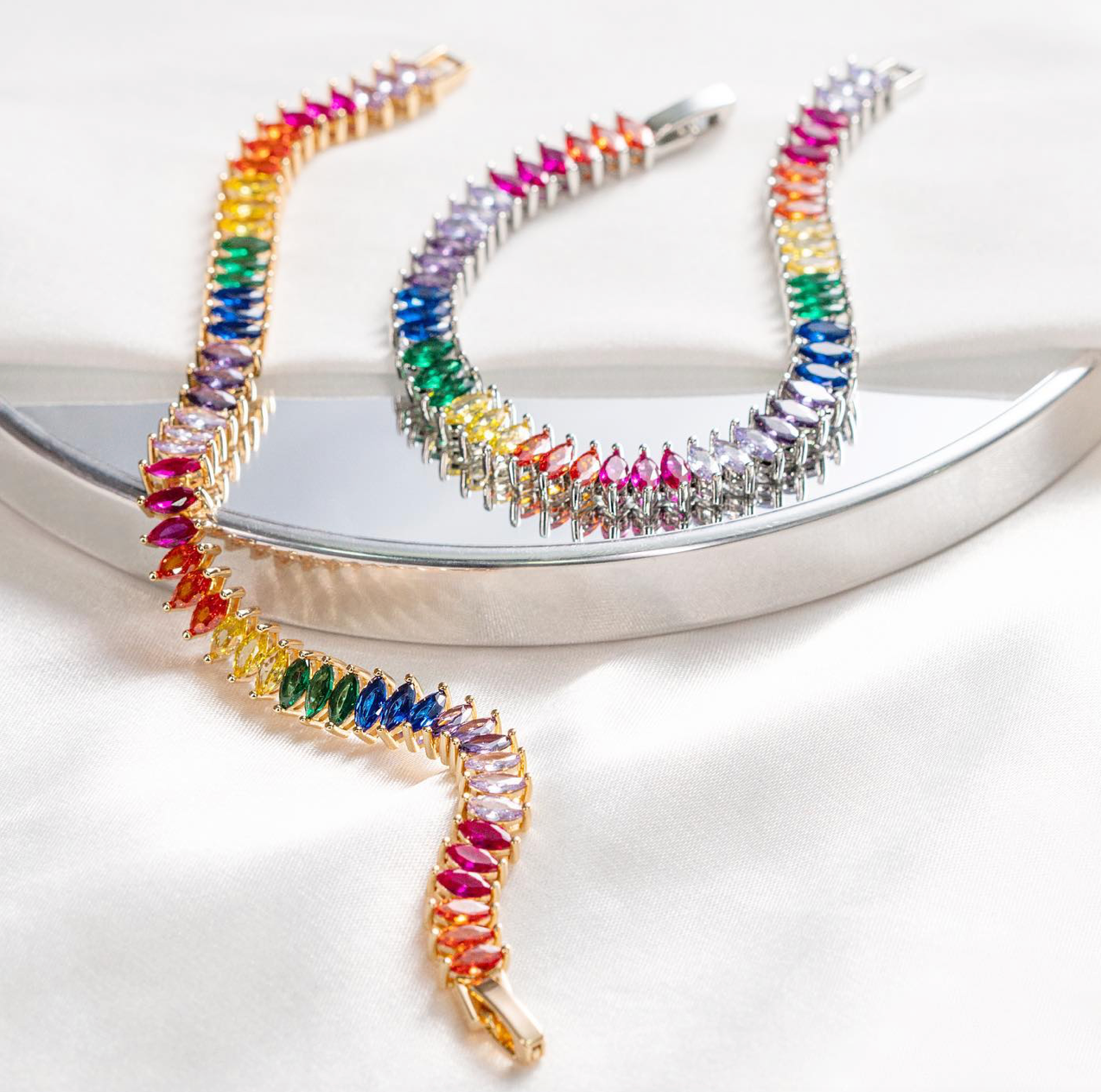 Spectrum Tennis Necklace