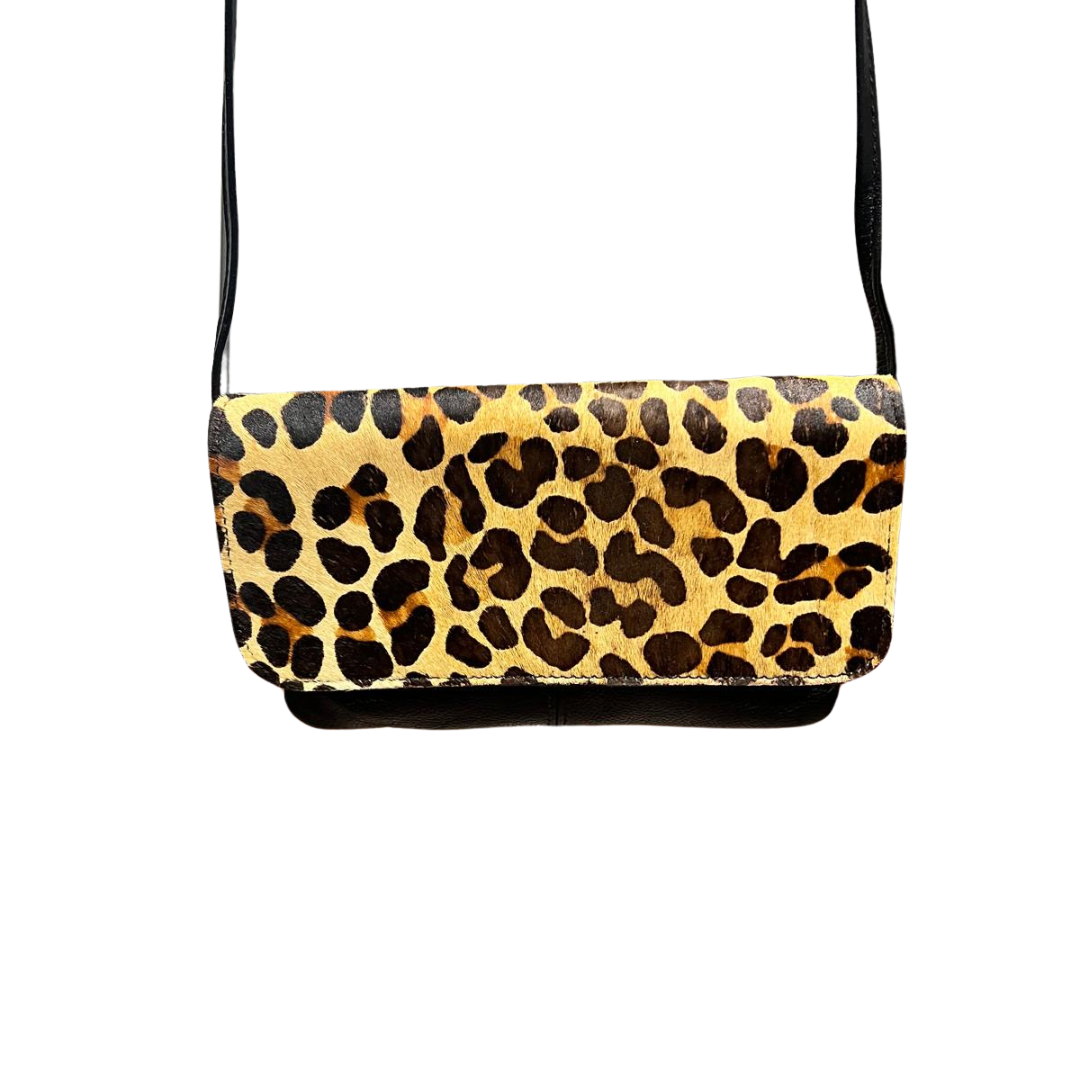 Leopard Accent Crossbody Bag