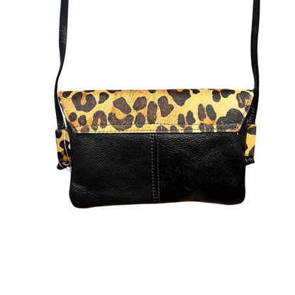 Leopard Accent Crossbody Bag