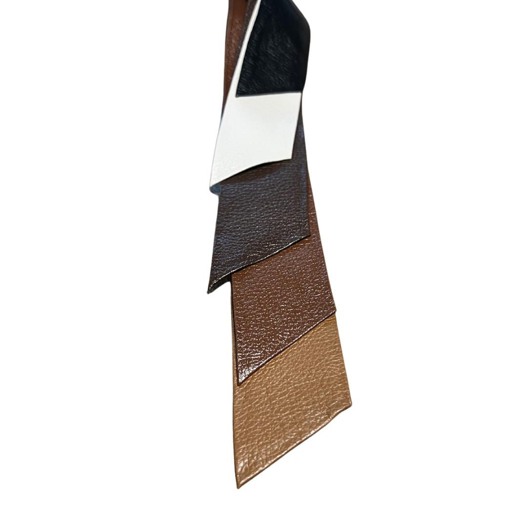 Curved Buckle Leather Belt